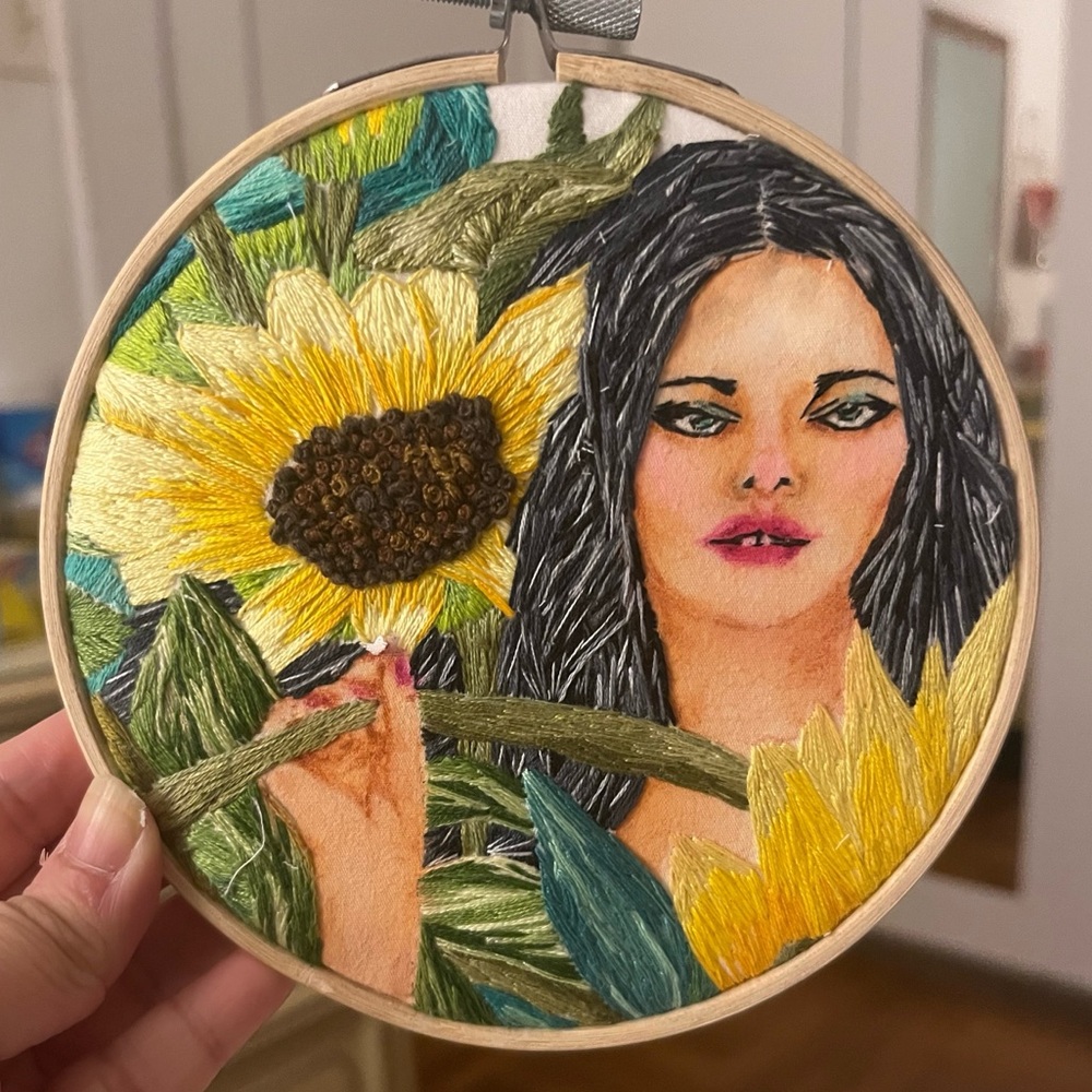 IN BLOOM - Embroidered Art